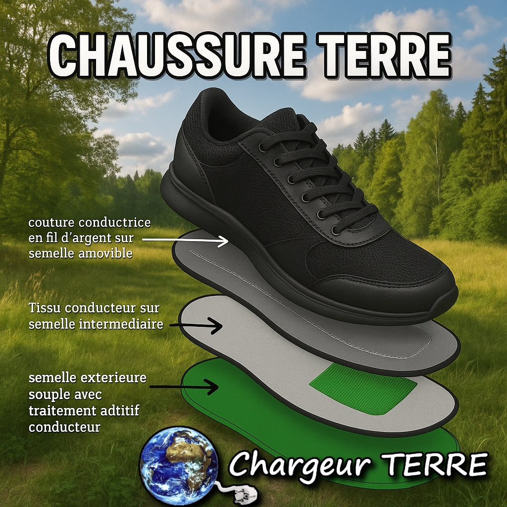 Chaussures Terre - Pieds Nus connectés - Earthing